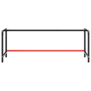 Rám pracovního stolu matně černý a matně červený 220x57x79 cm - obrázek 4