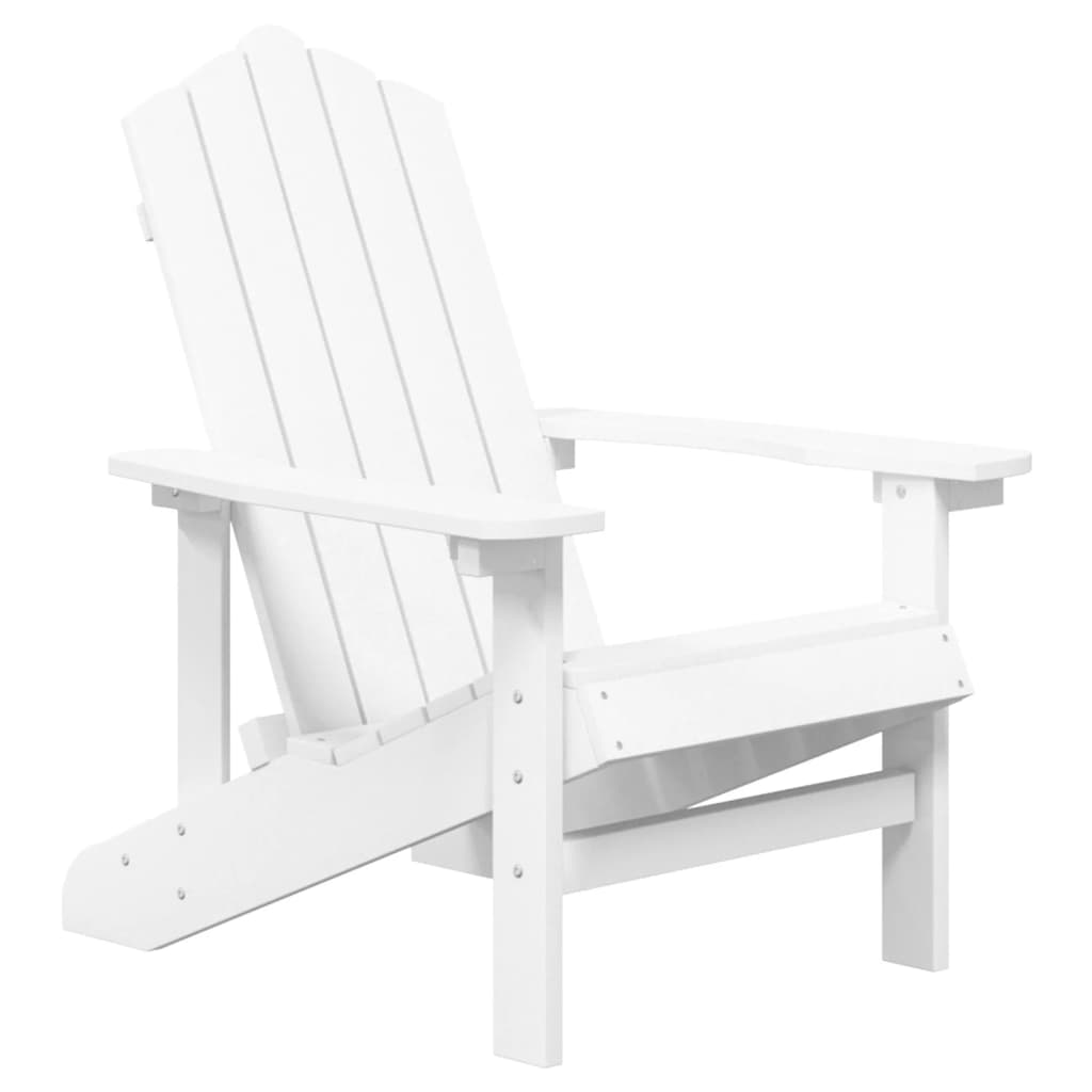 Photos - Garden Furniture VidaXL Patio Adirondack Chair HDPE White 