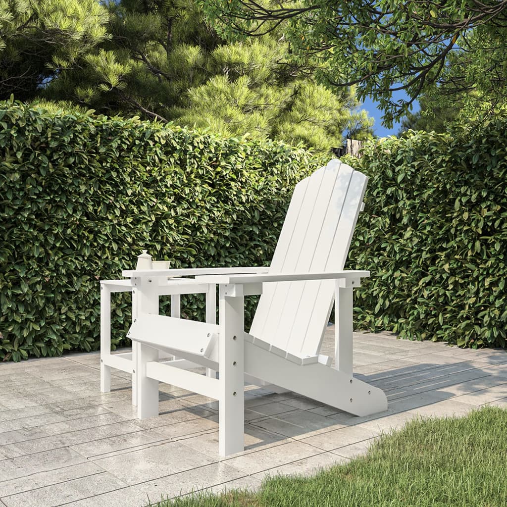 vidaXL Adirondack-Gartenstuhl HDPE Weiß