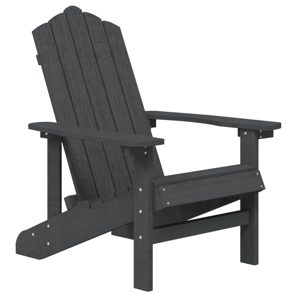 vidaXL ZahradnĂ­ kĹ™eslo Adirondack HDPE antracitovĂ©