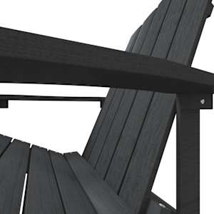 Zahradní křeslo Adirondack HDPE antracitové - obrázek 6