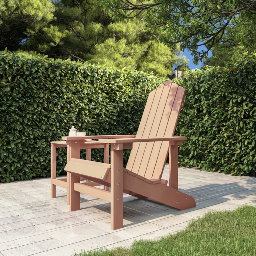 vidaXL Adirondack puutarhatuoli HDPE ruskea