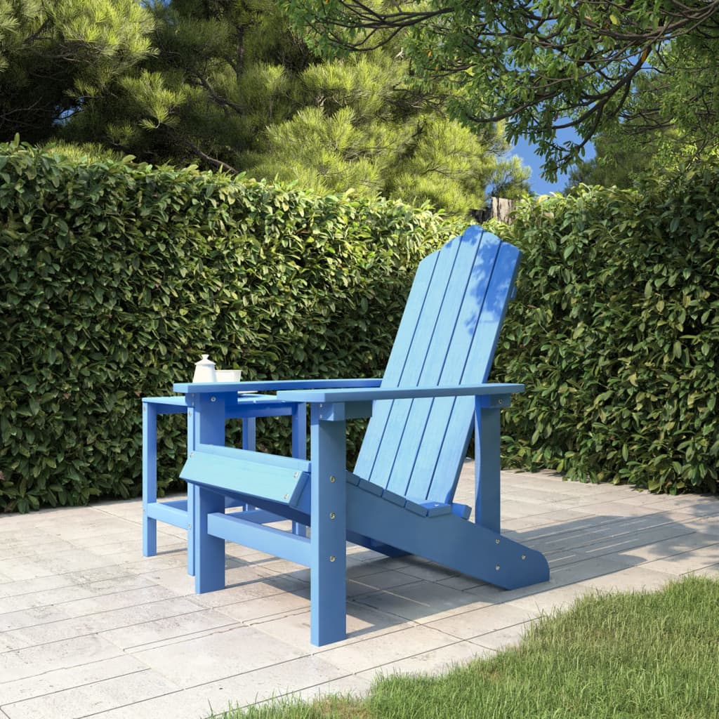 Vidaxl Scaun De Gradina Adirondack, Albastru Aqua, Hdpe