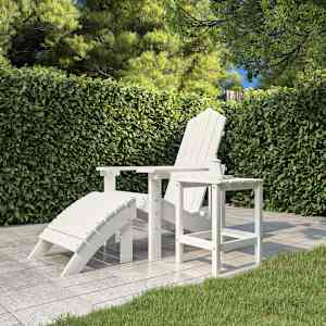 Zahradní stolek Adirondack bílý 38 x 38 x 46 cm HDPE - obrázek 3