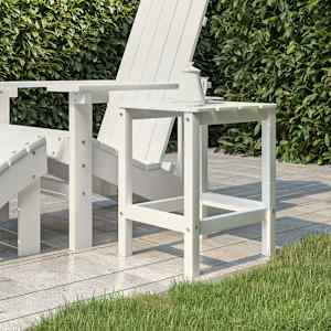 Vrtna miza Adirondack bela 38x38x46 cm HDPE