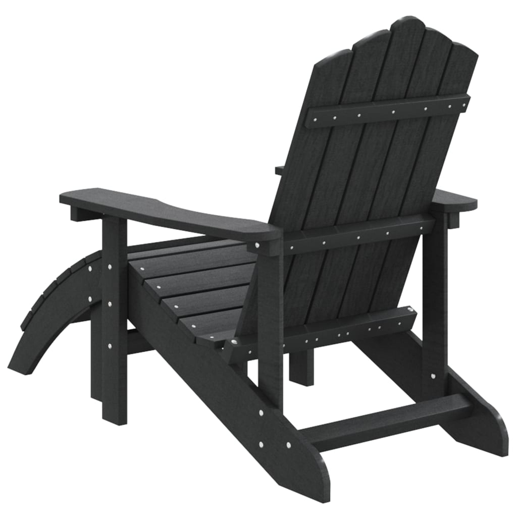 Garden Adirondack Chair With Footstool HDPE Anthracite VidaXL 16 width=274