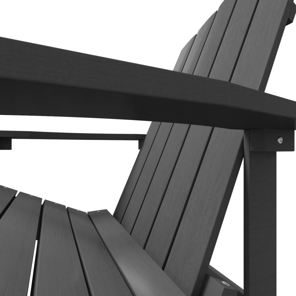 Garden Adirondack Chair With Footstool HDPE Anthracite VidaXL 17 width=274