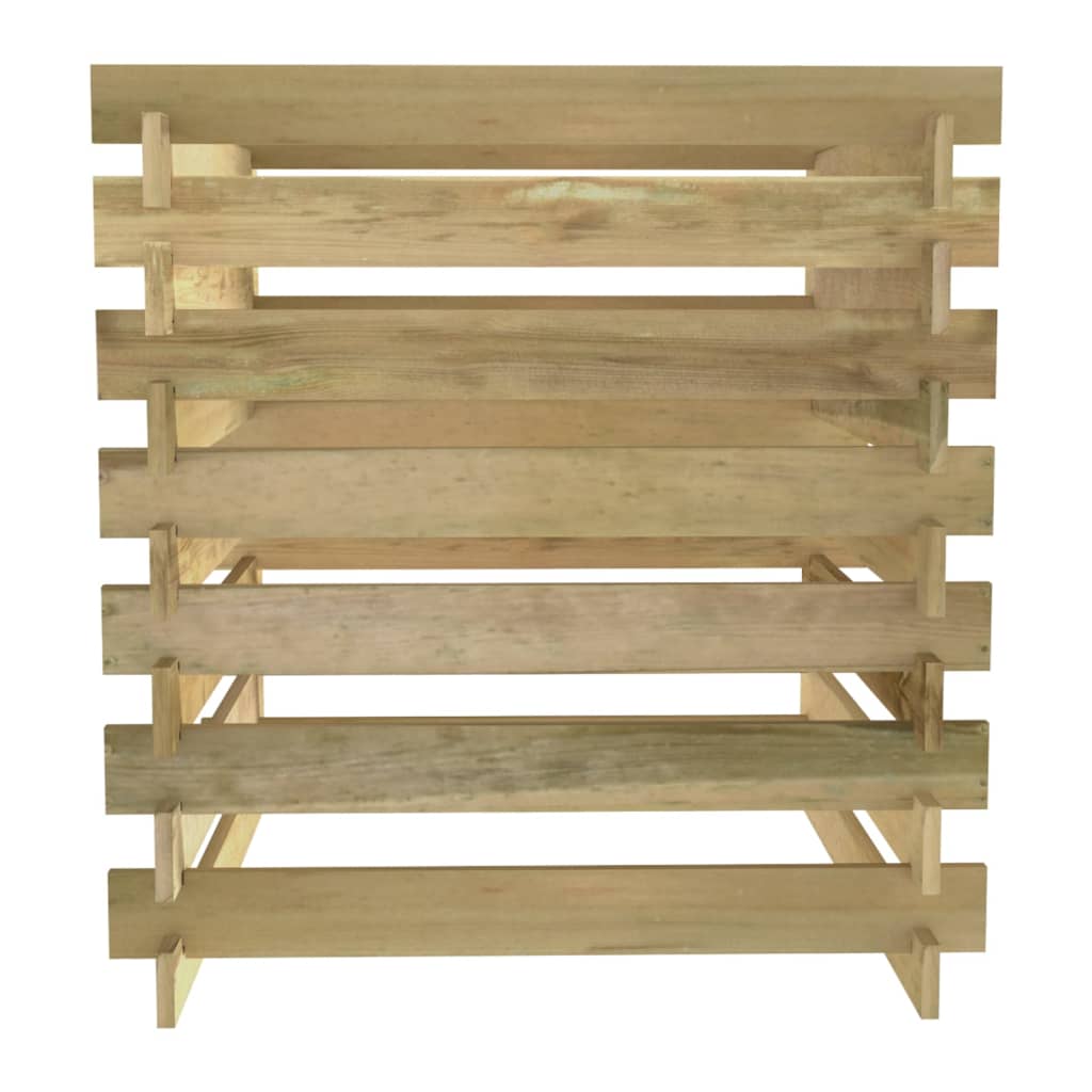 

vidaXL Tuincompostbak gelat 90x90x90 cm geïmpregneerd grenenhout
