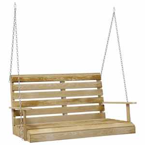 Houpací lavice 110 cm impregnované borové dřevo - obrázek 2