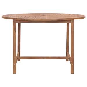 Zahradní jídelní stůl Ø 110 x 75 cm masivní teak - obrázek 2