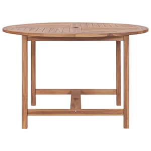 Zahradní jídelní stůl Ø 110 x 75 cm masivní teak - obrázek 3