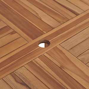 Zahradní jídelní stůl Ø 110 x 75 cm masivní teak - obrázek 6
