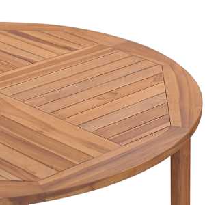 Zahradní jídelní stůl Ø 110 x 75 cm masivní teak - obrázek 7