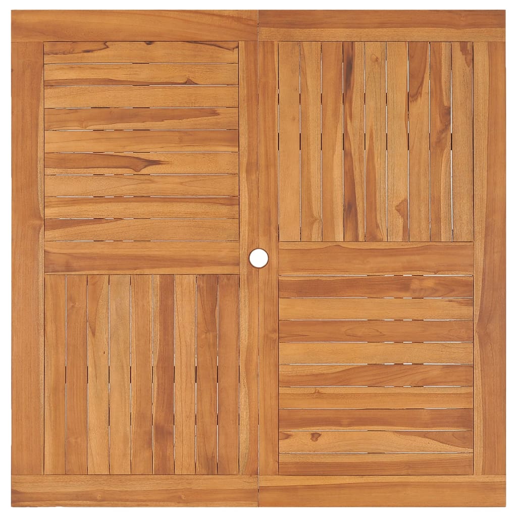 Outdoor Dining Table Porch Patio Table with Umbrella Hole Solid Teak Wood vidaXL - Picture 22 of 24