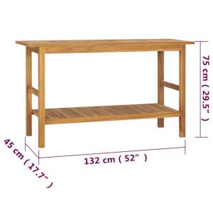 Koupelnová skříňka masivní teak 132 x 45 x 75 cm - obrázek 7