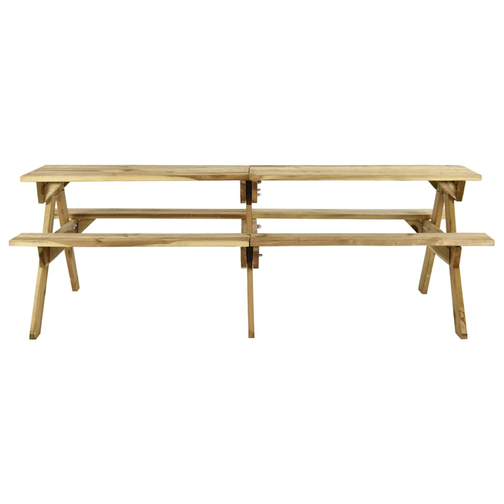 

vidaXL Picknicktafel met banken 220x122x72 cm geïmpregneerd grenenhout