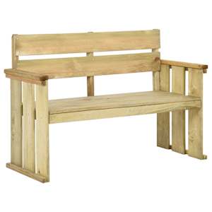 Zahradní lavice 121 cm impregnované borové dřevo