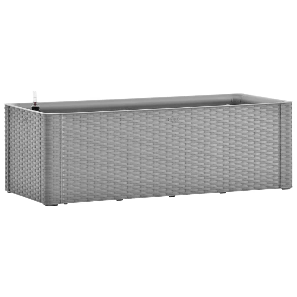 vidaXL Zahradní vyvýšený záhon se samozavlažováním šedý 100x43x33 cm