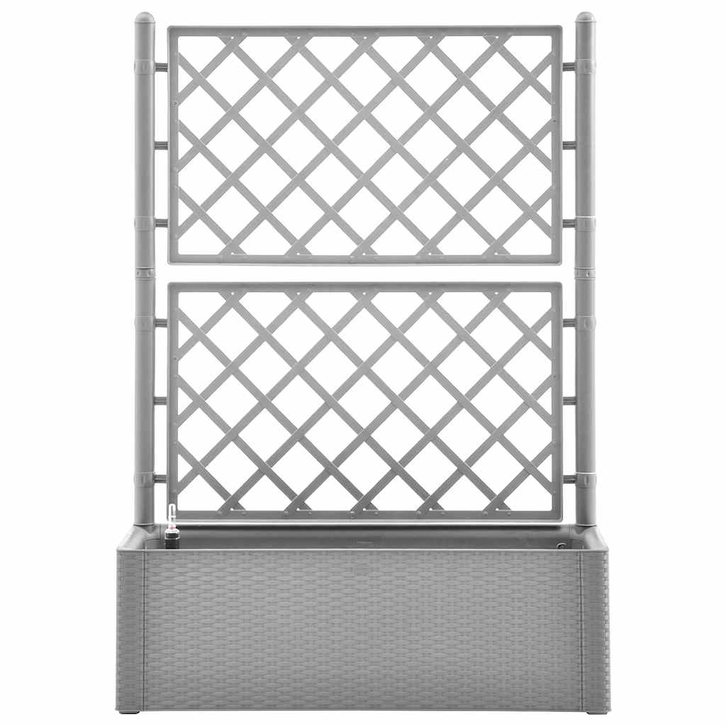 Thumbnail - vidaXL Garten-Hochbeet mit Spalier und Selbstbewässerungssystem Grau