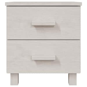 vidaXL Table de chevet HAMAR Blanc 40x35x44,5 cm Bois de pin massif
