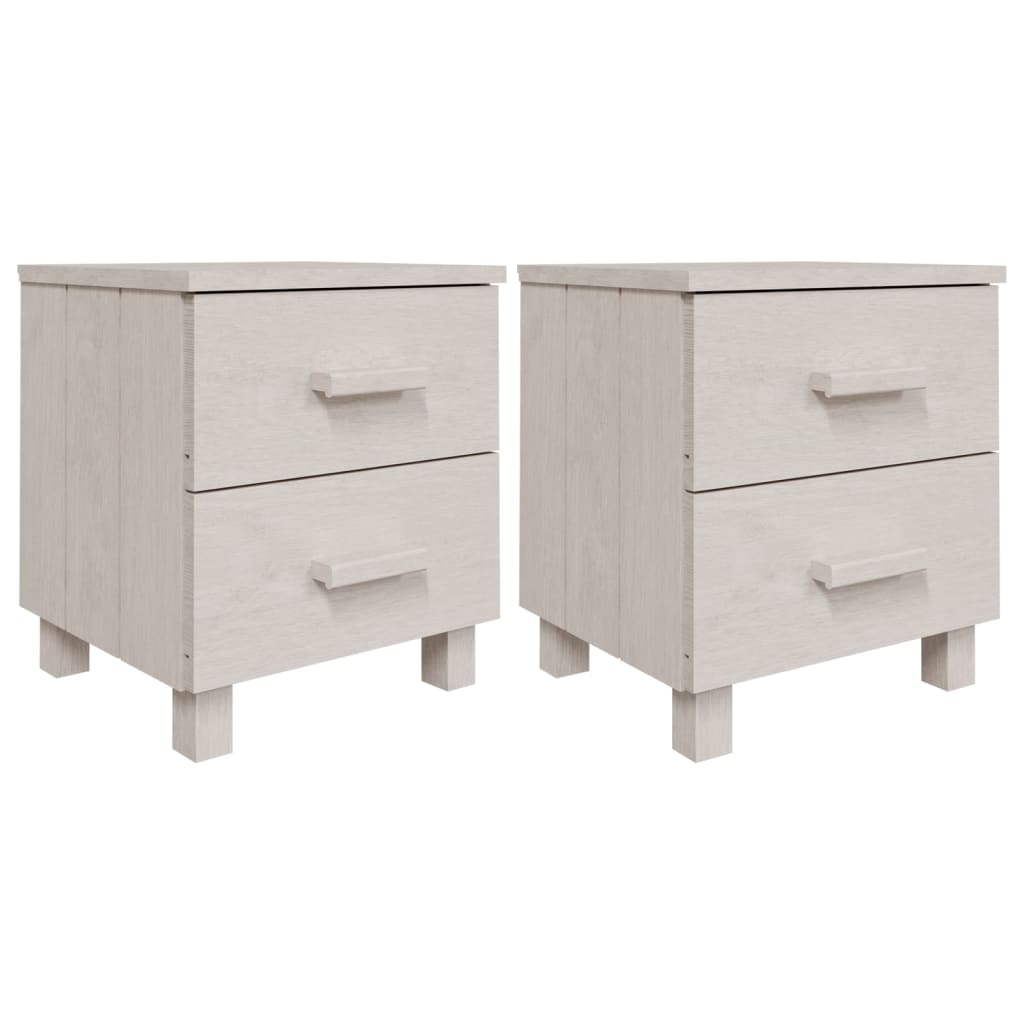 vidaXL Noční stolky HAMAR 2 ks bílé 40 x 35 x 44,5 cm masivní dřevo