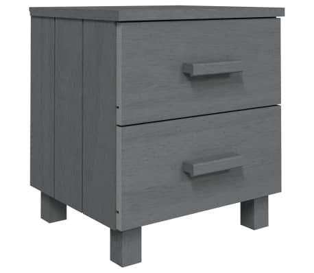 vidaXL Nočn&eacute; stol&iacute;ky HAMAR 2 ks, tmavosiv&eacute; 40x35x44,5 cm, borovica