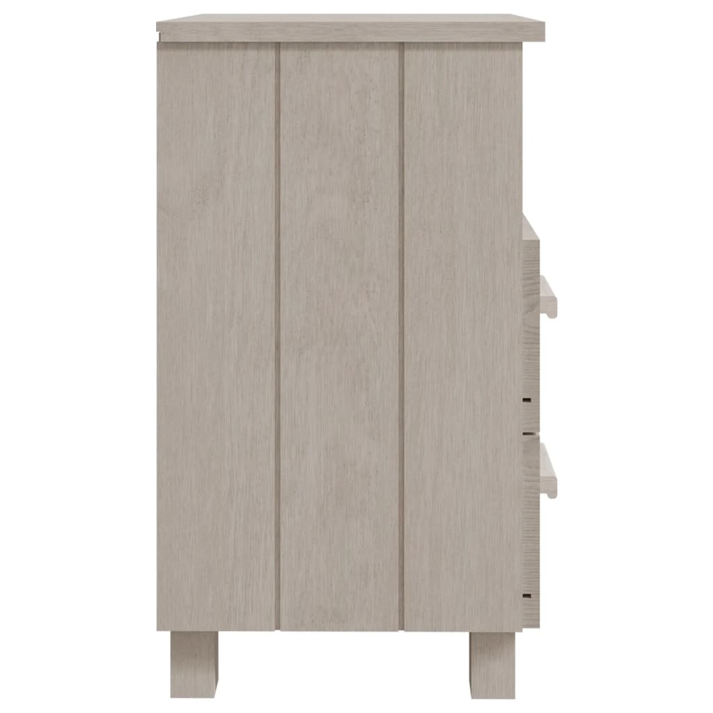 Noční stolek HAMAR bílý 40 x 35 x 62 cm masivní borové dřevo