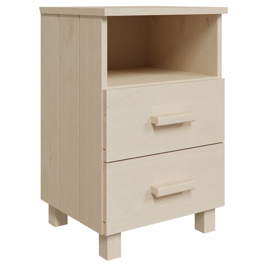 vidaXL Nočné stolíky HAMAR 2 ks, medovo hnedé 40x35x62 cm, masív