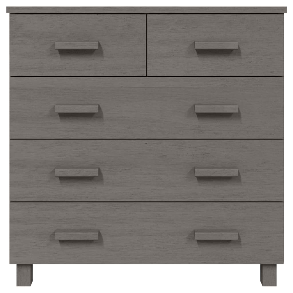 vidaXL Dressoir 79x40x80 cm massief grenenhout lichtgrijs