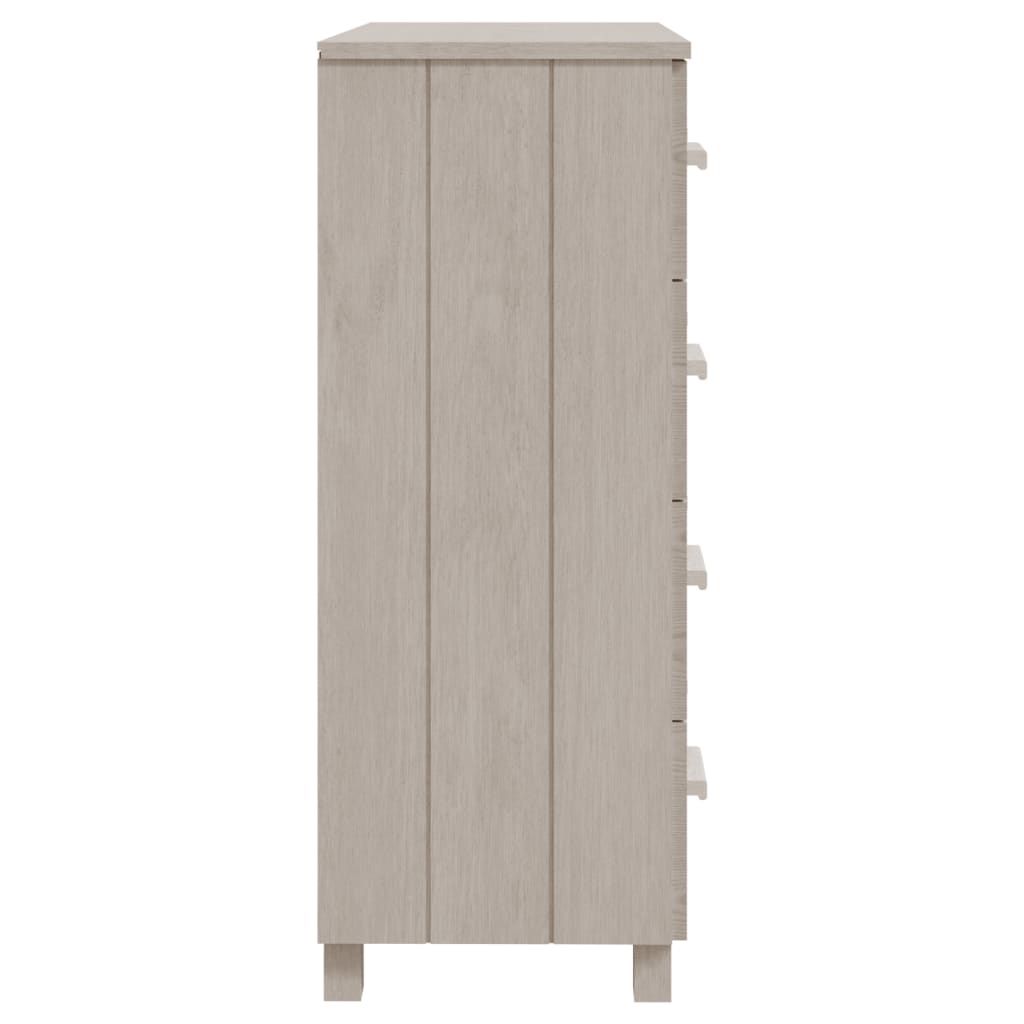 Komoda HAMAR bela 79x40x103,5 cm trdna borovina