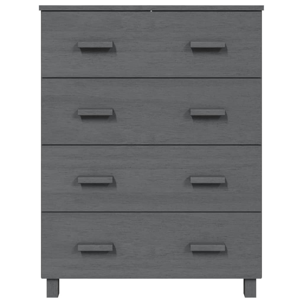 vidaXL Dressoir 79x40x103,5 cm massief grenenhout donkergrijs