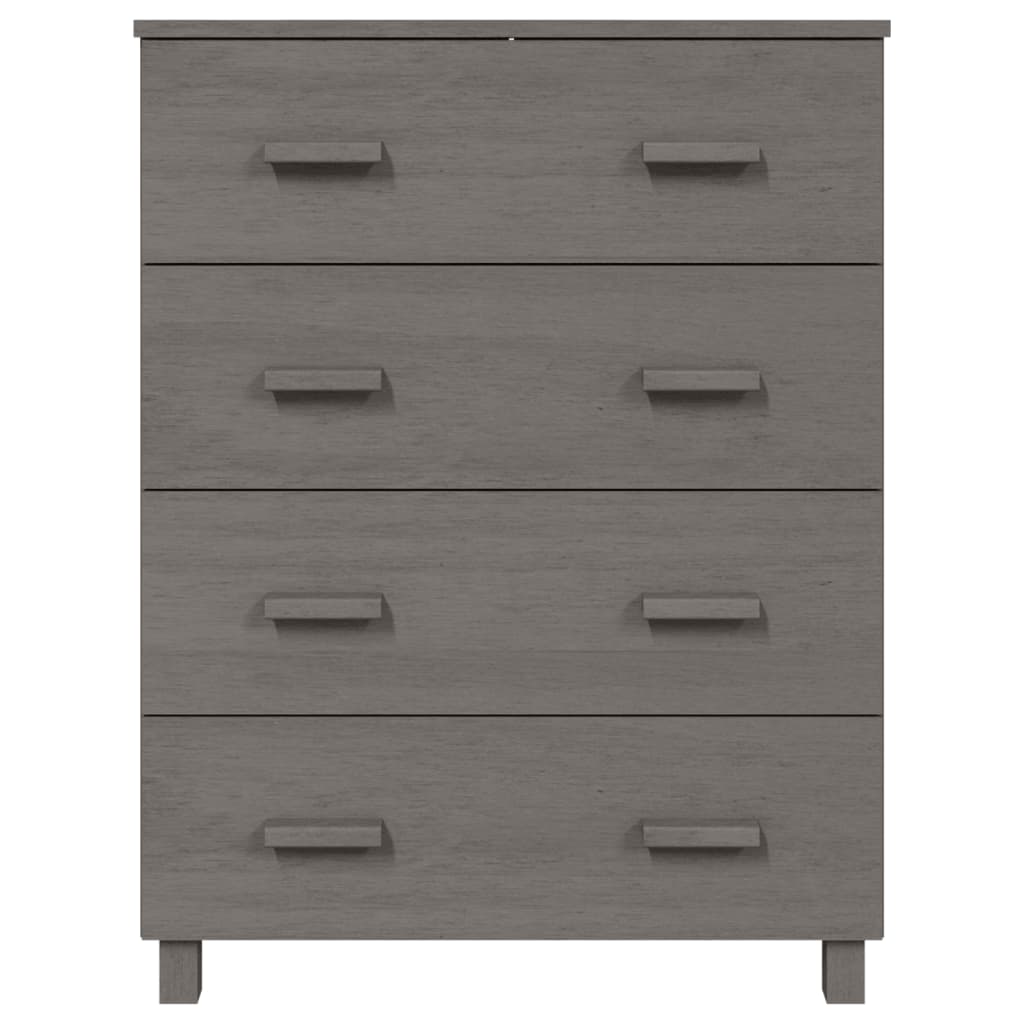 vidaXL Dressoir 79x40x103,5 cm massief grenenhout lichtgrijs