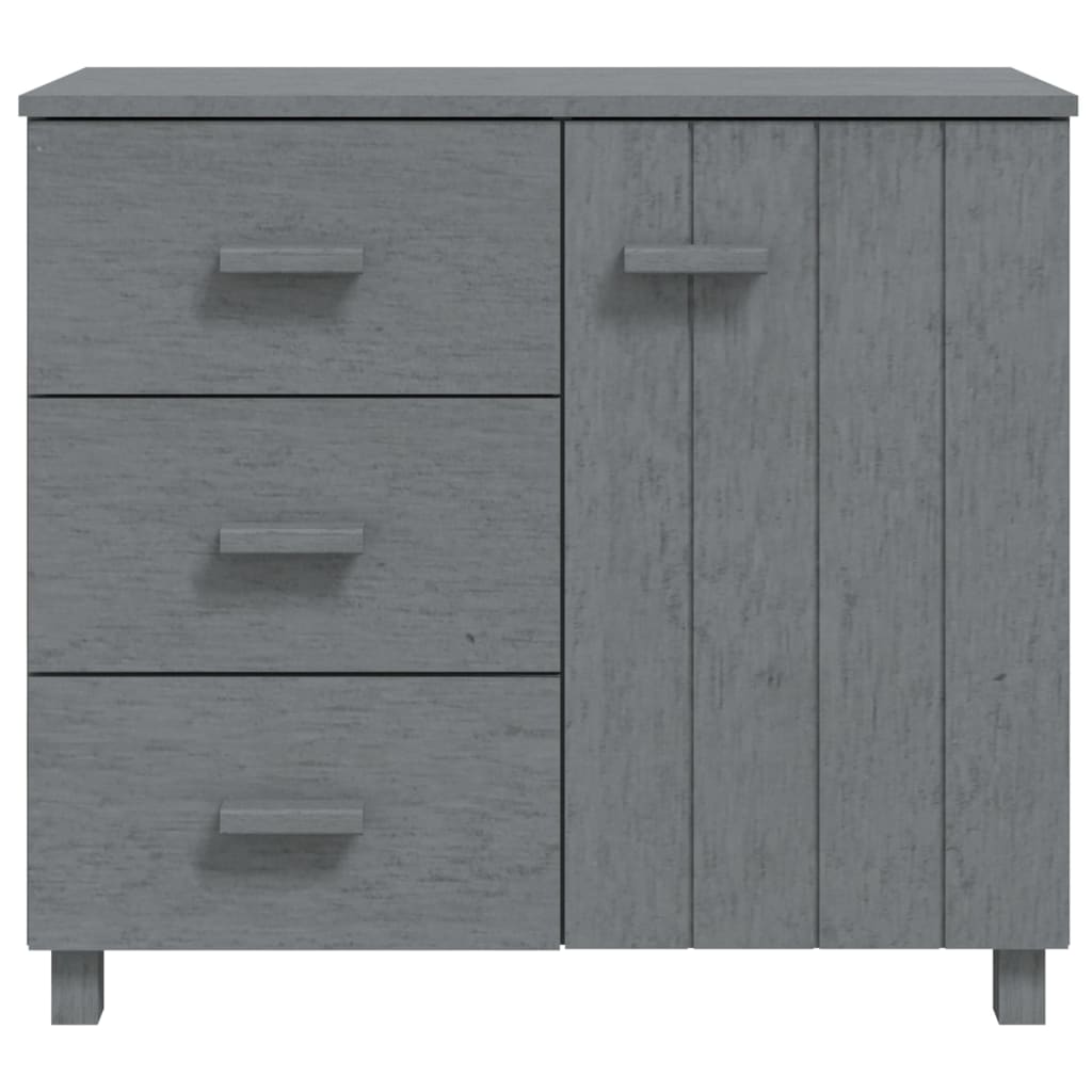 

vidaXL Dressoir 90x40x80 cm massief grenenhout grijs