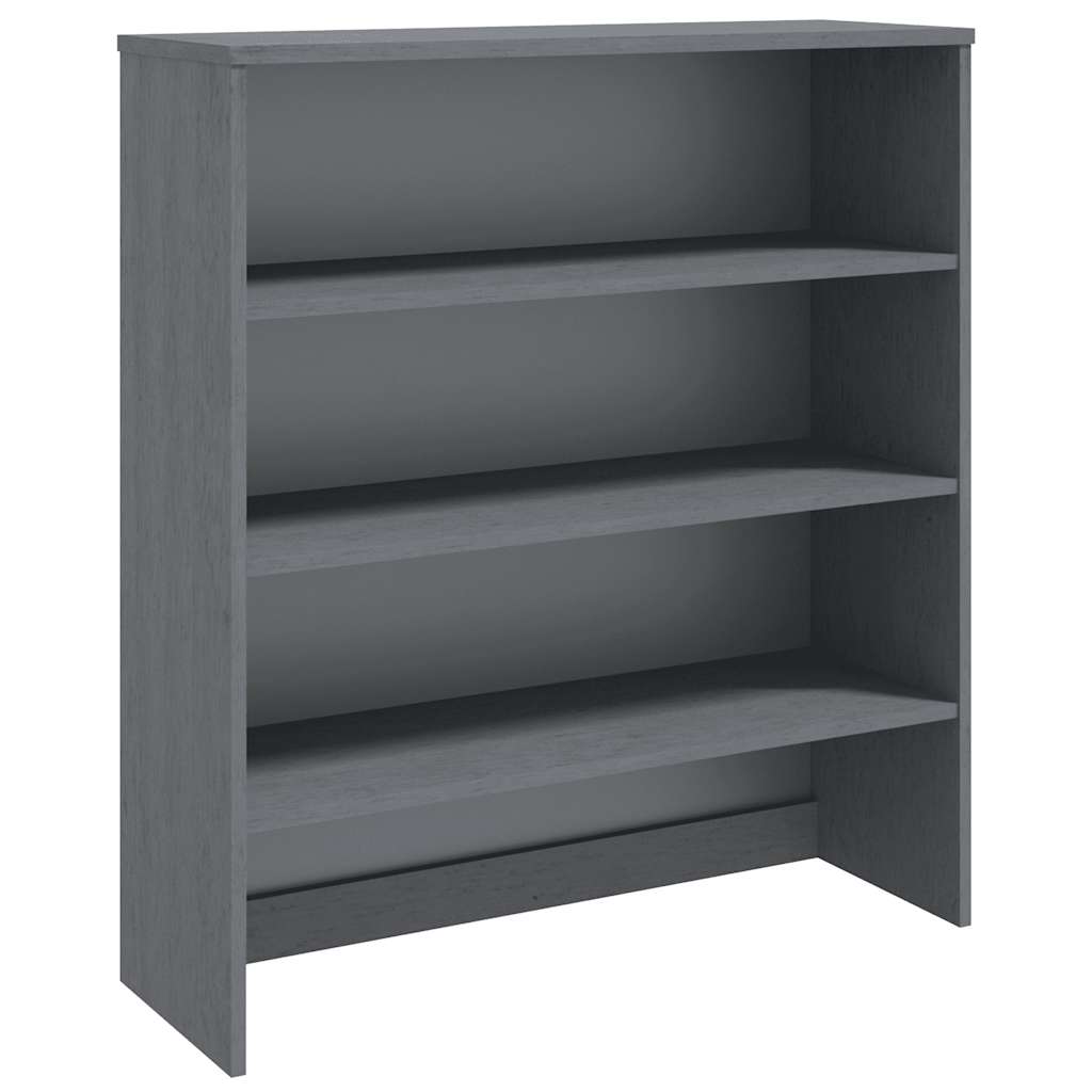 vidaXL Nástavec na komodu HAMAR tmavě šedý 90 x 30 x 100 cm borovice