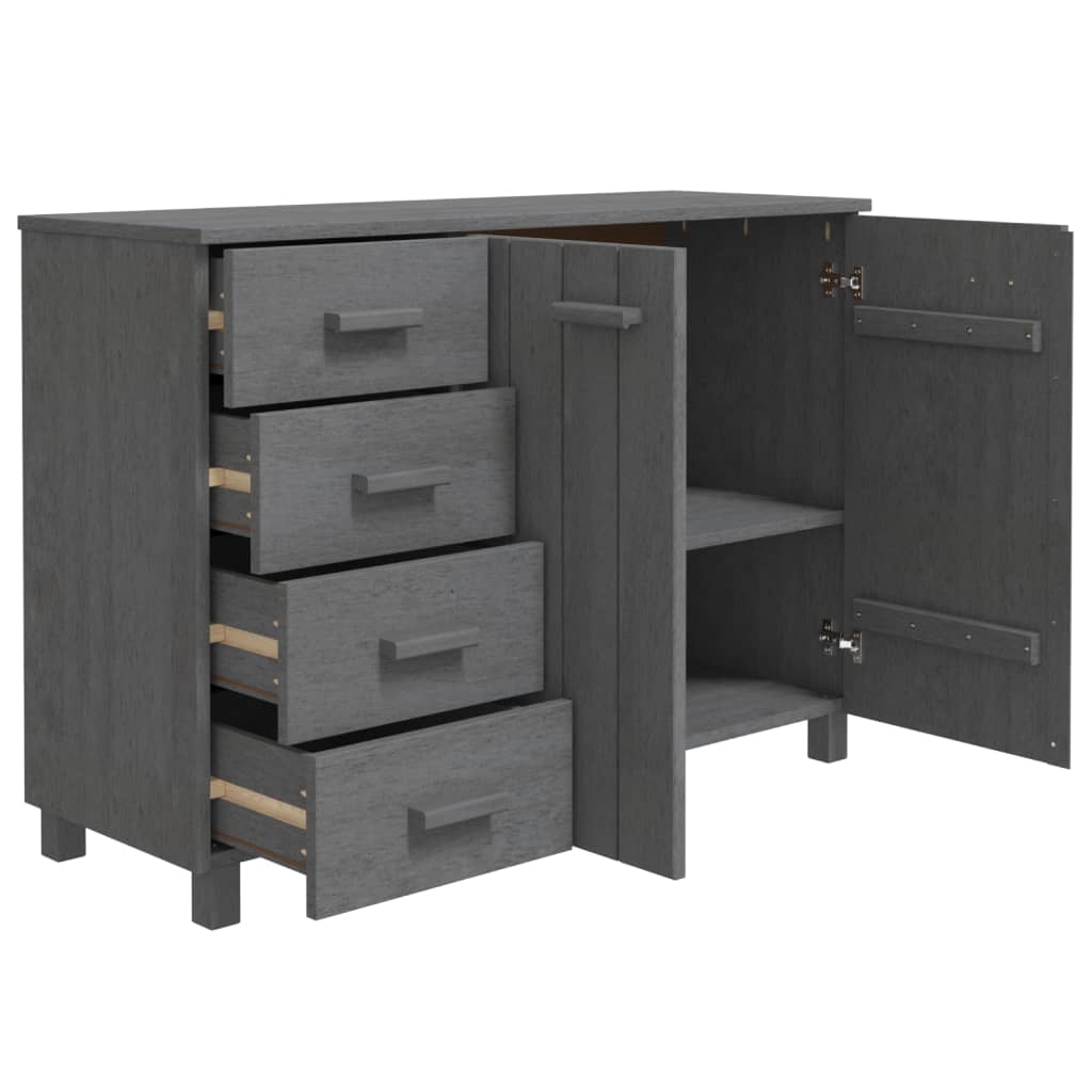 

vidaXL Dressoir 113x40x80 cm massief grenenhout donkergrijs