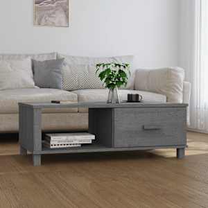 Konferenční stolek HAMAR tmavě šedý 100 x 55 x 35 cm borovice - obrázek 1