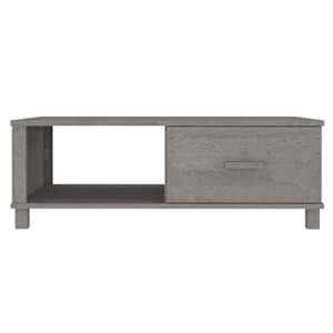 Konferenční stolek HAMAR světle šedý 100 x 55 x 35 cm borovice - obrázek 5