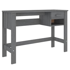 Psací stůl HAMAR tmavě šedý 110 x 40 x 75 cm masivní borovice - obrázek 2