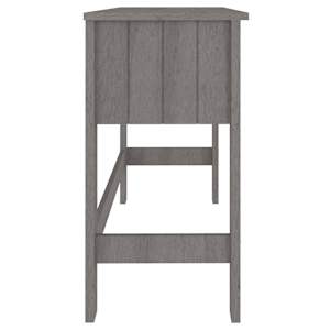 Psací stůl HAMAR světle šedý 110 x 40 x 75 cm masivní borovice - obrázek 6