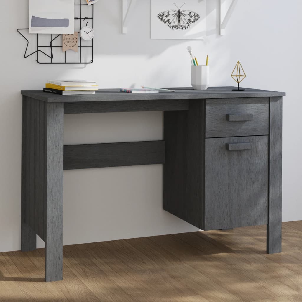 Bureau bois massif avec rangement 137cm - Kayu Meuble