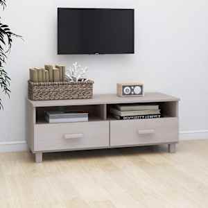 TV stolek HAMAR bílý 106 x 40 x 40 cm masivní borovice - obrázek 7