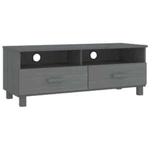TV stolek HAMAR tmavě šedý 106 x 40 x 40 cm masivní borovice - obrázek 2