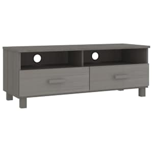 TV stolek HAMAR světle šedý 106 x 40 x 40 cm masivní borovice - obrázek 2