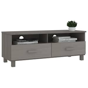 TV stolek HAMAR světle šedý 106 x 40 x 40 cm masivní borovice - obrázek 6