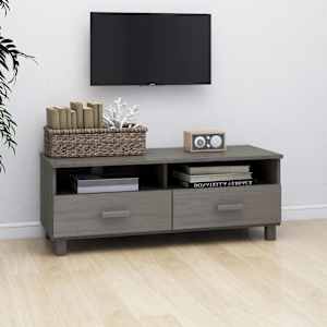 TV stolek HAMAR světle šedý 106 x 40 x 40 cm masivní borovice - obrázek 7