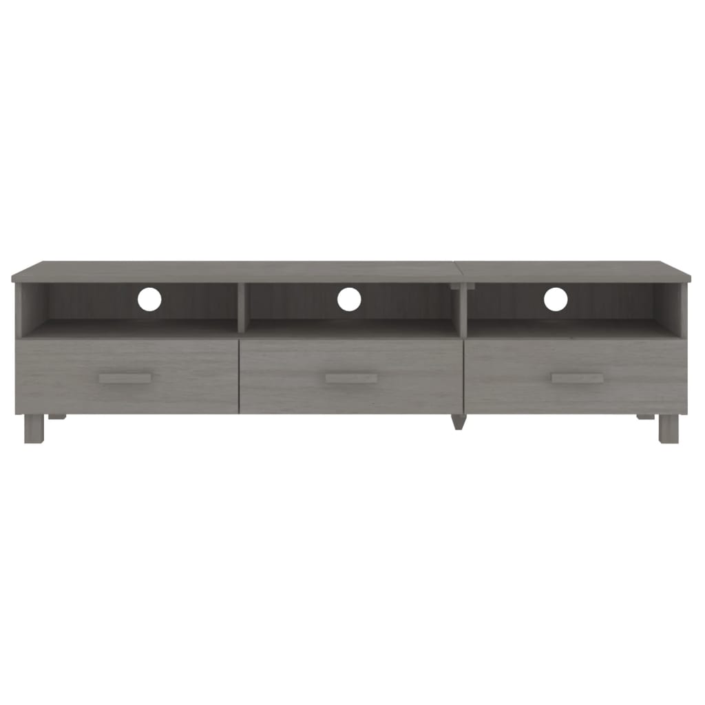

vidaXL Tv-meubel 158x40x40 cm massief grenenhout lichtgrijs