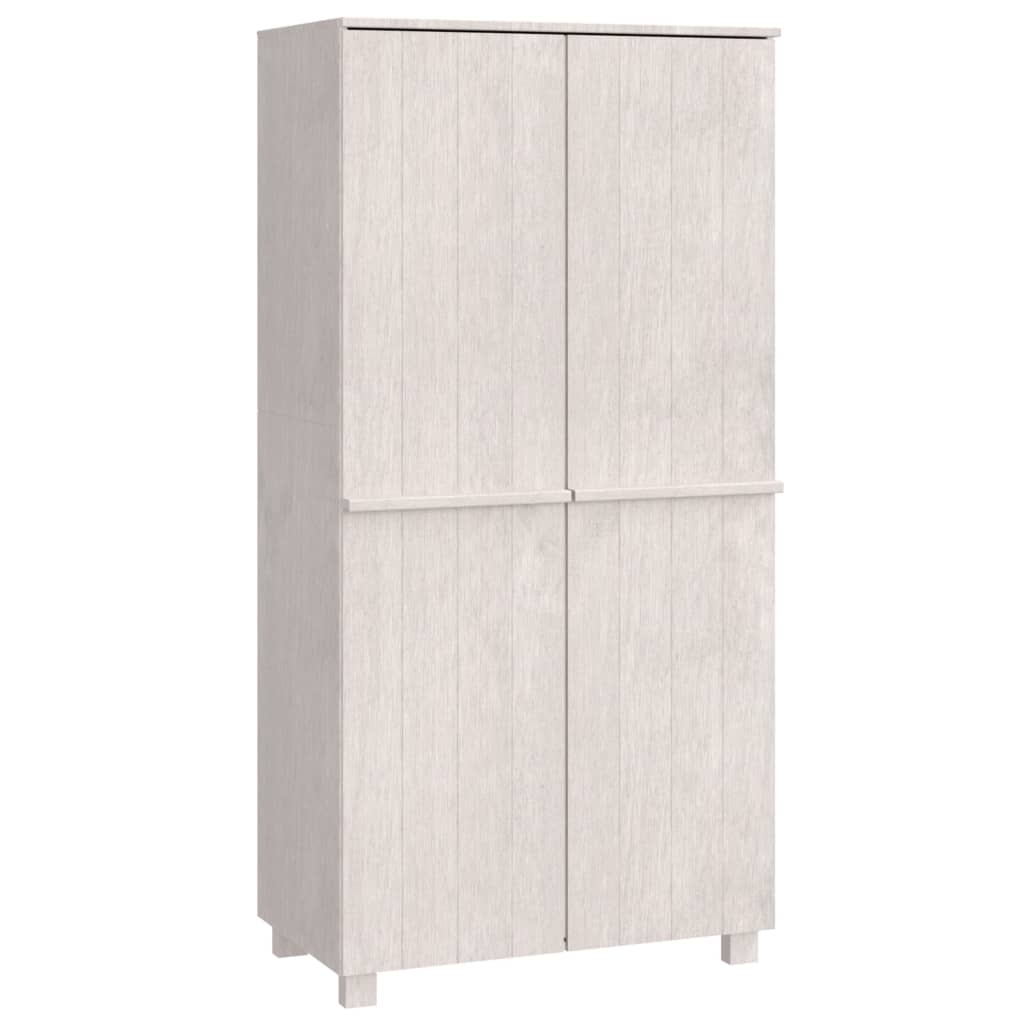 Šatní skříň bílá 89 x 50 x 180 cm masivní borové dřevo