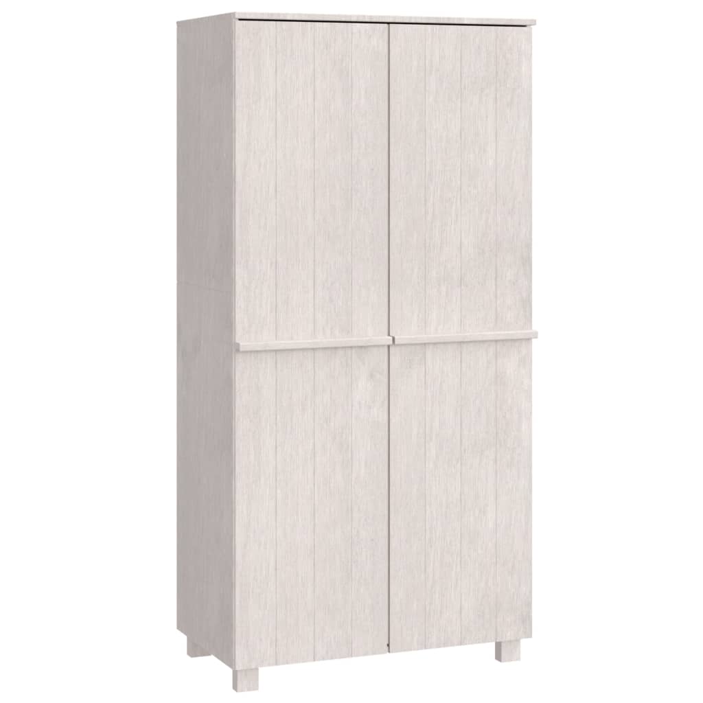 Image of vidaXL Wardrobe HAMAR White 89x50x180 cm Solid Wood Pine