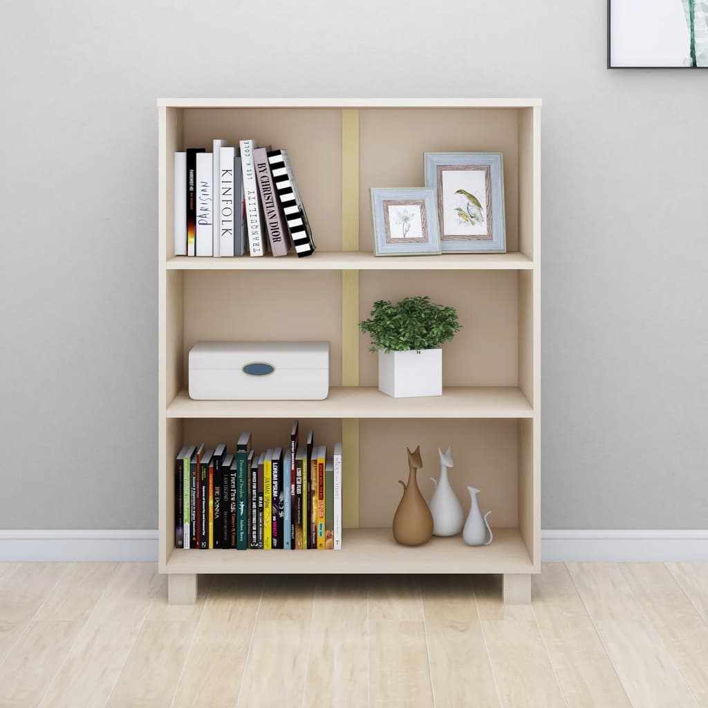 Bookshelf Book Rack Bookcase Book Cabinet HAMAR White Solid Wood Pine  vidaXL