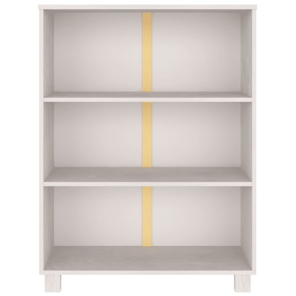 

vidaXL Boekenkast 85x35x112 cm massief grenenhout wit